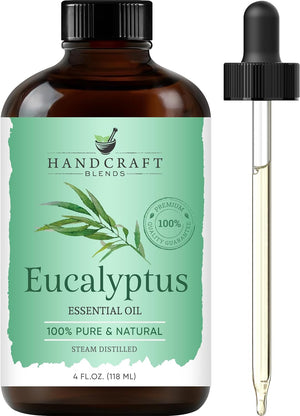 Eucalyptus Essential Oil - Huge 4 Fl Oz - 100% Pure and Natural - Premium Grade Essential Oil for Diffuser and Aromatherapy