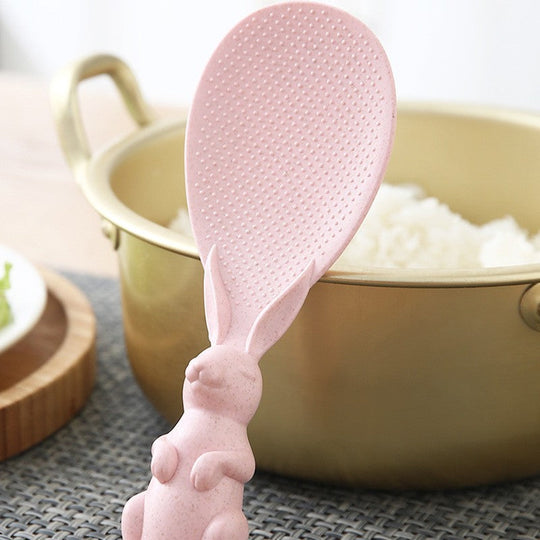 Rabbit Standing Non-Stick Rice Spoon (Pack of 3) Everrd