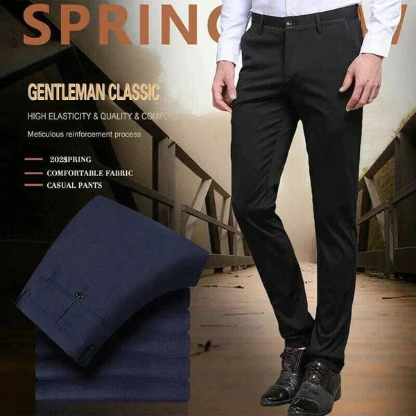 🔥👖High Stretch Men's Classic Pant For Men (BLACK) 💖 Everrd