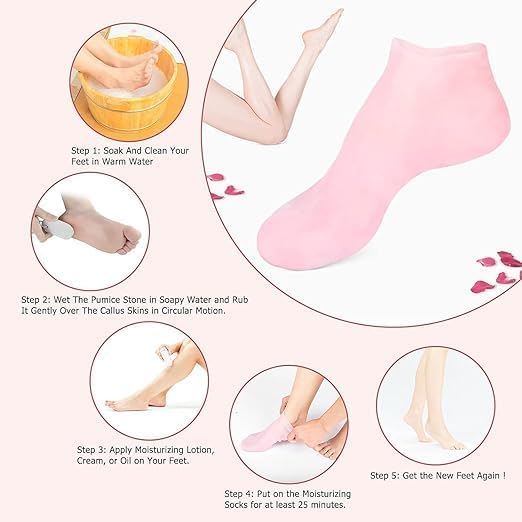 Silicone Moisturizing Socks (2 PAIR OF SOCKS) everrd