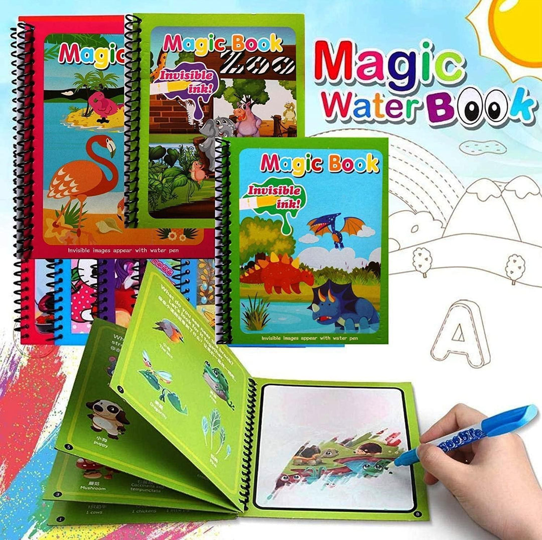 Reusable Magic Water Painting Book ( Pack of 4 ) Everrd