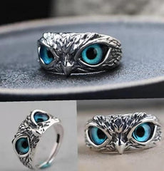 SILVER PLATED OWL RING - ADJUSTABLE SIZE Everrd