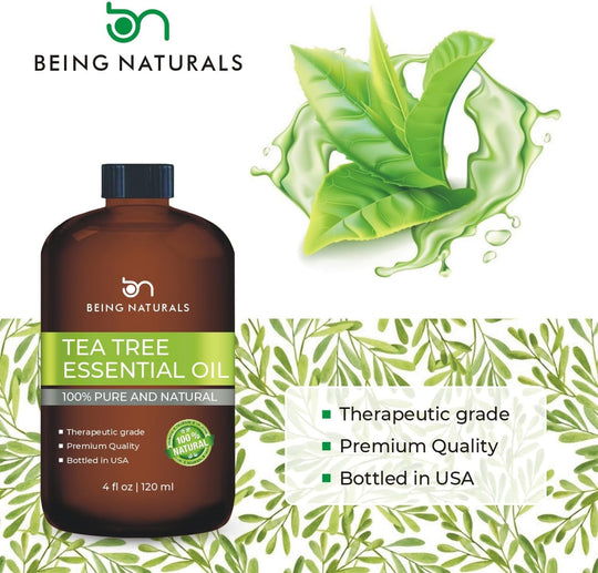 Tea Tree Essential Oil - Huge 4 FL OZ - 100% Pure & Natural – Premium Natural Oil with Glass Dropper (Tea Tree)