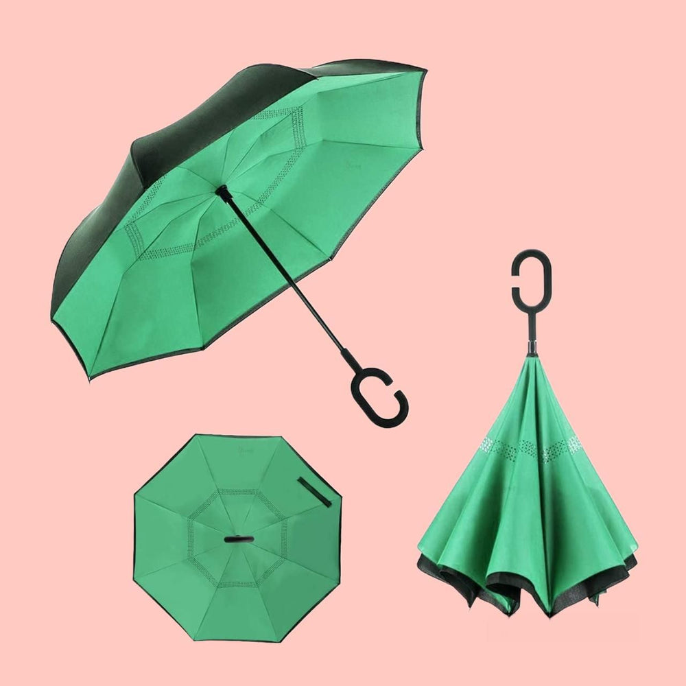 Double Layer Inverted Reversible Umbrella (Multicolor) Everrd