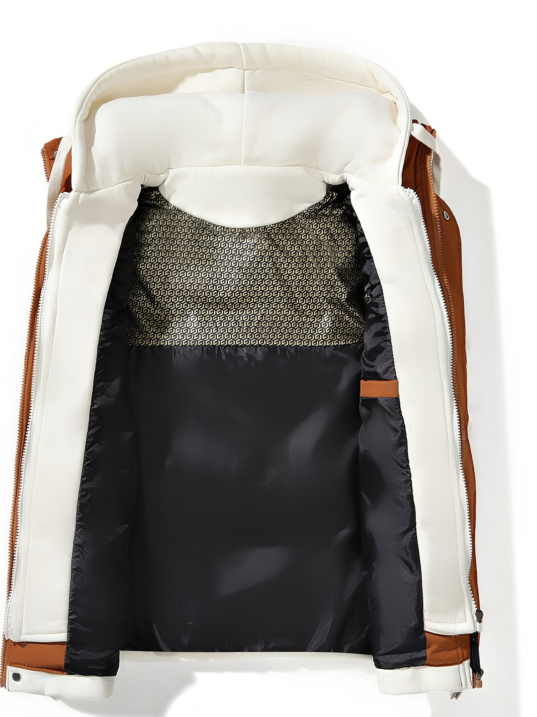 Luxury Faux Two-Piece Vest Jacket - Sleeveless, Hooded, Zip-Up Outerwear for Fall/Winter | Machine Washable