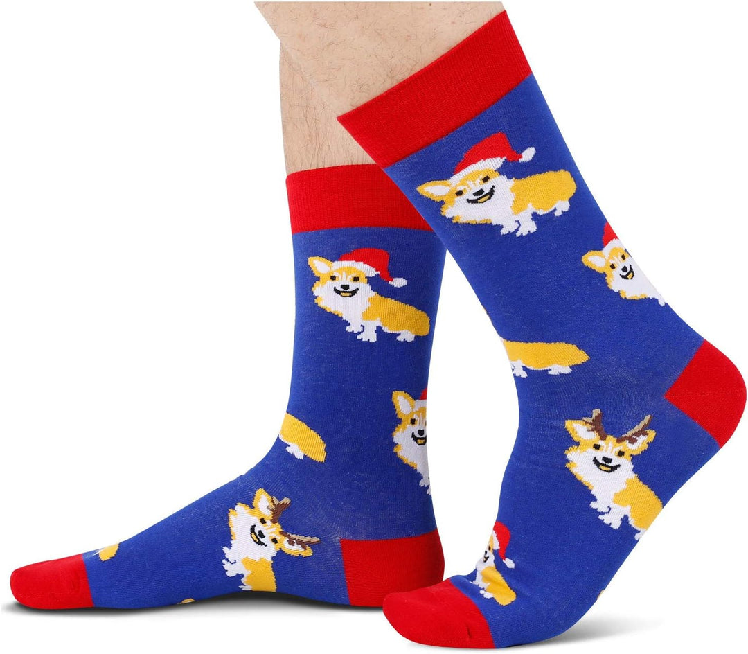 Dog Gifts Crazy Dog Socks, Novelty Funny Corgi Gifts for Corgi Lovers Corgi Socks Men Xmas Gifts