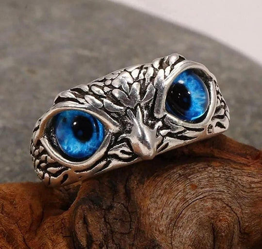 SILVER PLATED OWL RING - ADJUSTABLE SIZE Everrd