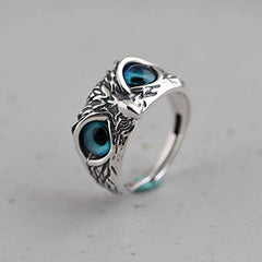 SILVER PLATED OWL RING - ADJUSTABLE SIZE Everrd