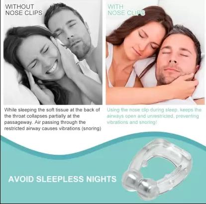 Portable Anti Snoring Device for Men and Women - High-Quality | Medical Grade Soft Silicone Nose Clip Everrd