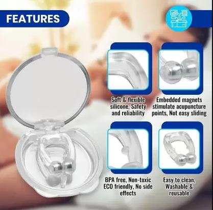 Portable Anti Snoring Device for Men and Women - High-Quality | Medical Grade Soft Silicone Nose Clip Everrd