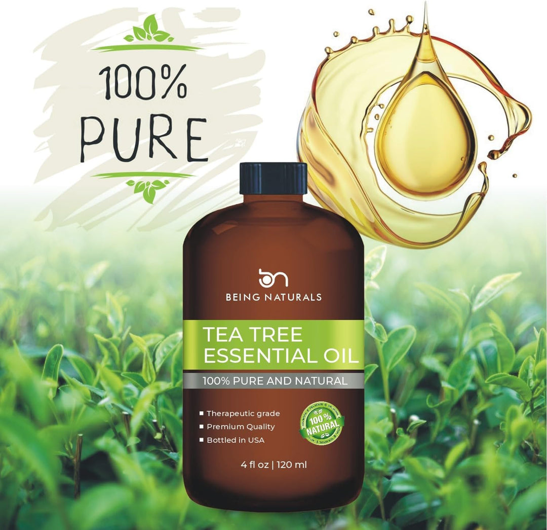 Tea Tree Essential Oil - Huge 4 FL OZ - 100% Pure & Natural – Premium Natural Oil with Glass Dropper (Tea Tree)