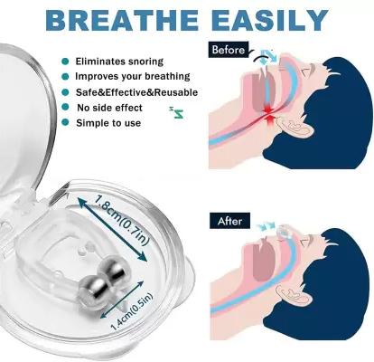 Portable Anti Snoring Device for Men and Women - High-Quality | Medical Grade Soft Silicone Nose Clip Everrd