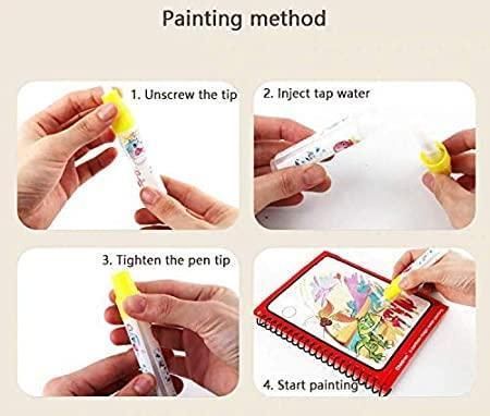 Reusable Magic Water Painting Book ( Pack of 4 ) Everrd