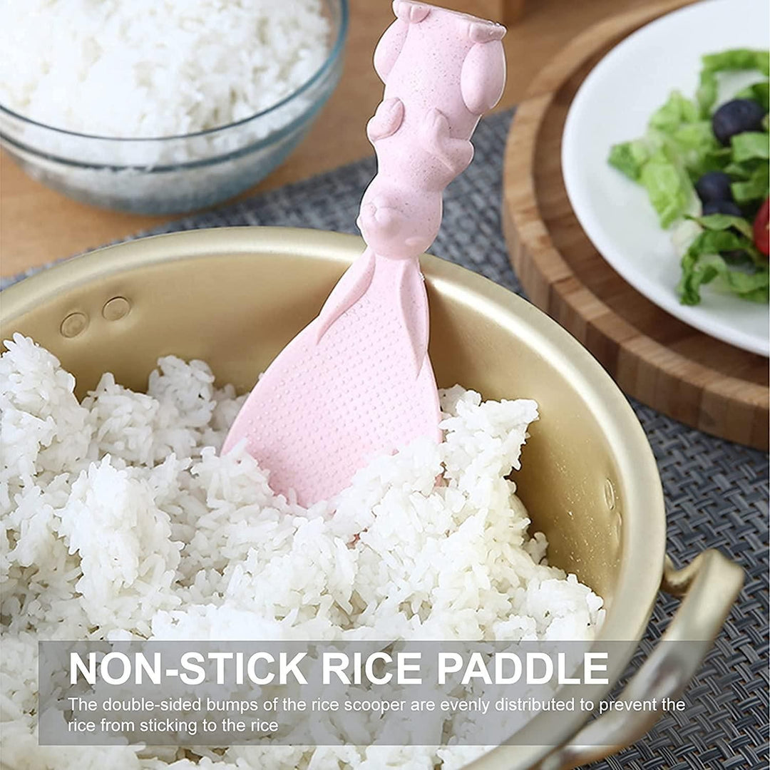 Rabbit Standing Non-Stick Rice Spoon (Pack of 3) Everrd