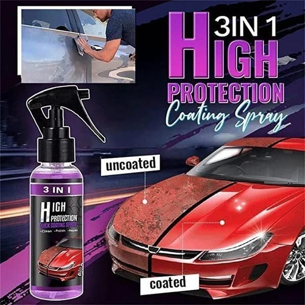 3 in 1 High Protection Quick Car Ceramic Coating Spray - Car Wax Polish Spray (Buy 1 Get 1) Everrd