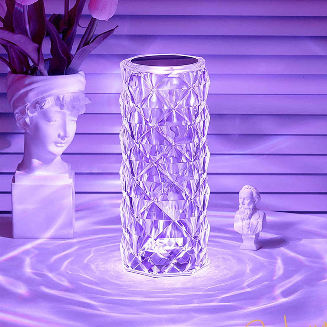 16 Colors Rose Rays Crystal Diamond Table Lamp 🔥HOT SALE🔥 everrd