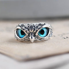 SILVER PLATED OWL RING - ADJUSTABLE SIZE Everrd