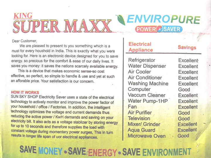 Supermaxx™ Electricity Saving Device Everrd