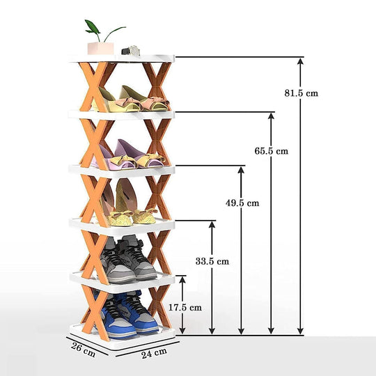 Smart Foldable Shoes Shelf 6 Tier Shoe Rack Everrd