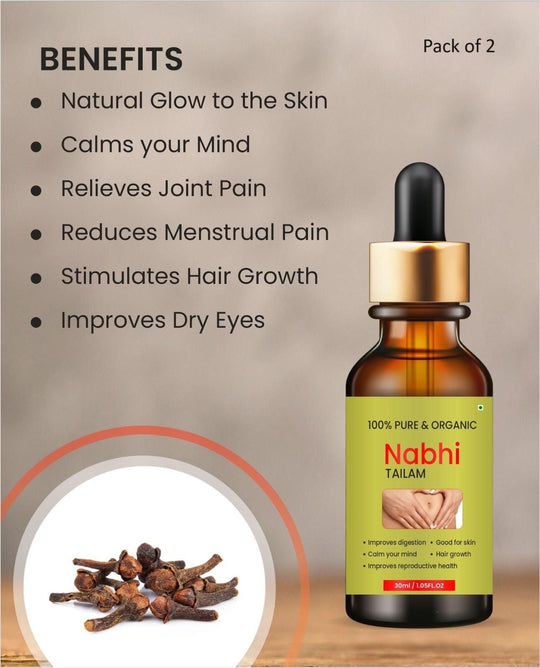 Nabhi Touch Ayurvedic Relief Oil For Belly (Buy 1 Get 1 Free) everrd