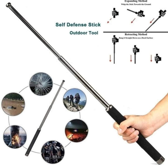 PREMIUM METAL SELF DEFENCE STICK (Heavy Metal and Extendable) Everrd