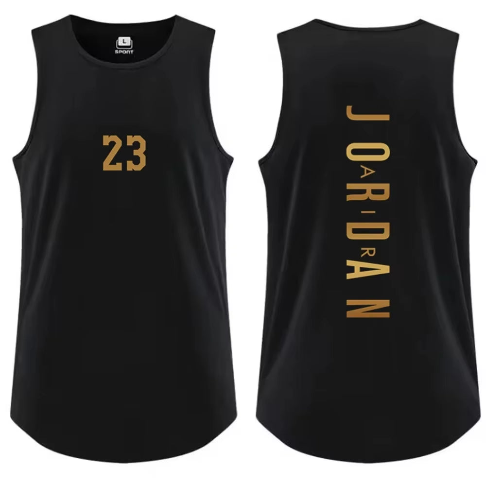 Summer Men'S Outdoor Basketball Sports Breathable Sweat-Absorbent Vest Fitness Workout Tops Casual Fashion Men'S Clothing