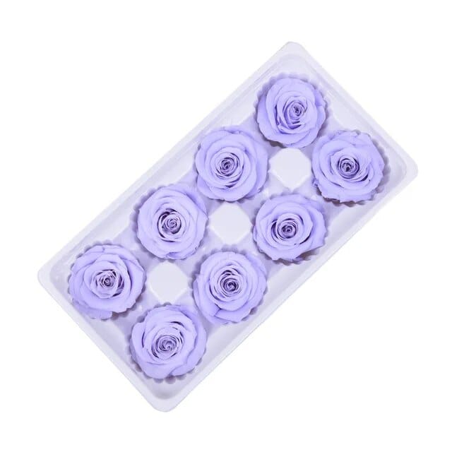 8Pcs/Box Preserved Rose Immortal B Grade Roses 4-5CM Diameter DIY Wedding Decoration Christmas Eternal Flower Of Life Material - EVERRD USA