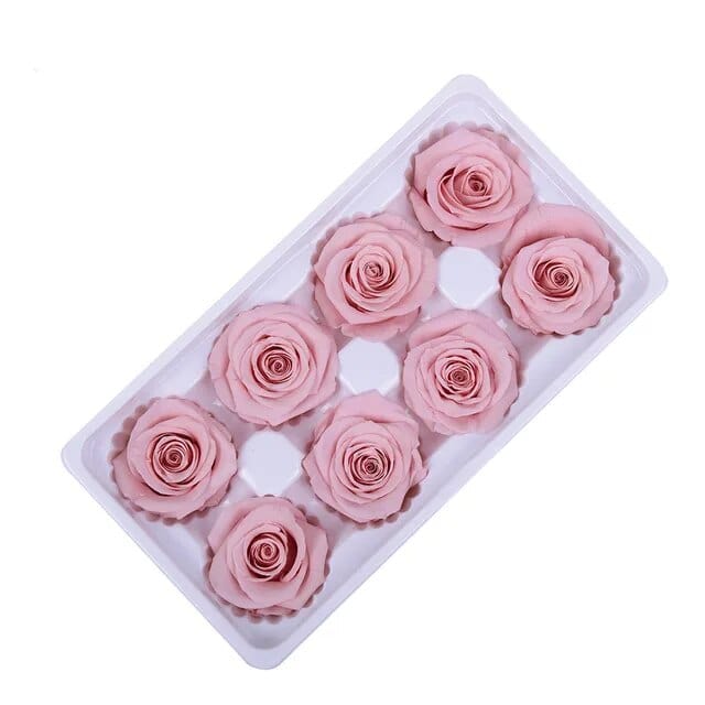 8Pcs/Box Preserved Rose Immortal B Grade Roses 4-5CM Diameter DIY Wedding Decoration Christmas Eternal Flower Of Life Material - EVERRD USA