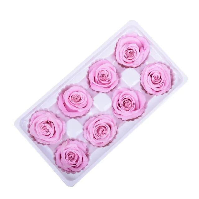 8Pcs/Box Preserved Rose Immortal B Grade Roses 4-5CM Diameter DIY Wedding Decoration Christmas Eternal Flower Of Life Material - EVERRD USA