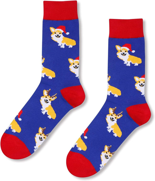 Dog Gifts Crazy Dog Socks, Novelty Funny Corgi Gifts for Corgi Lovers Corgi Socks Men Xmas Gifts