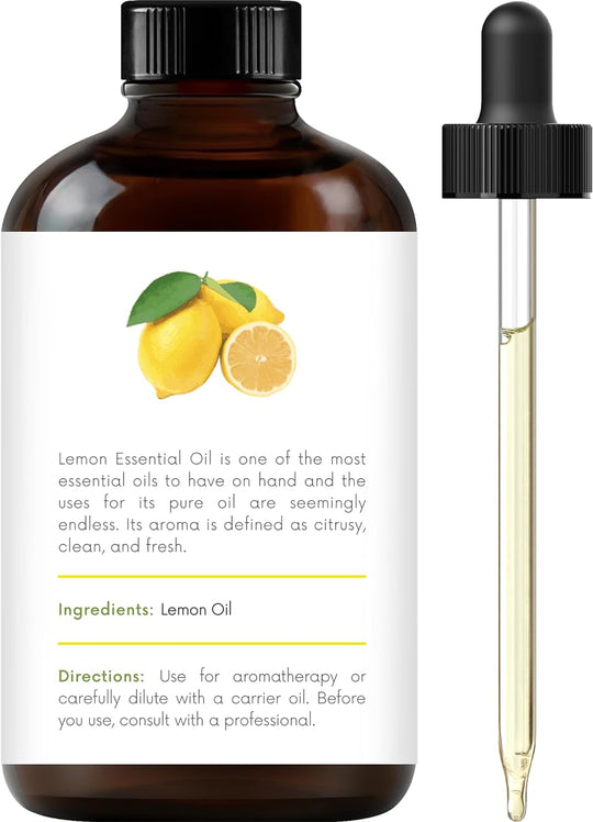 Lemon Essential Oil - Huge 4 Fl Oz - 100% Pure and Natural - Premium Grade Essential Oil for Diffuser and Aromatherapy