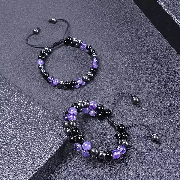 Metaphy DoubleAmethyst Beaded Bracelet - EVERRD USA