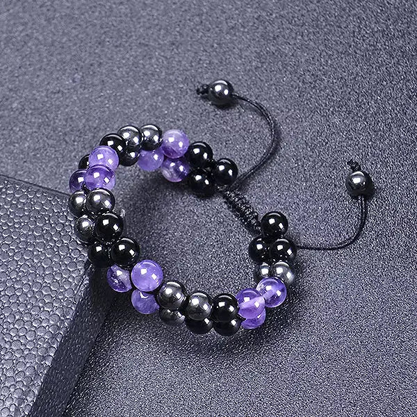 Metaphy DoubleAmethyst Beaded Bracelet - EVERRD USA