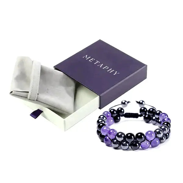 Metaphy DoubleAmethyst Beaded Bracelet - EVERRD USA