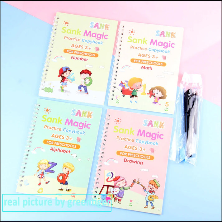 Magic Practice Copybook ( Pack of 4 ) Everrd