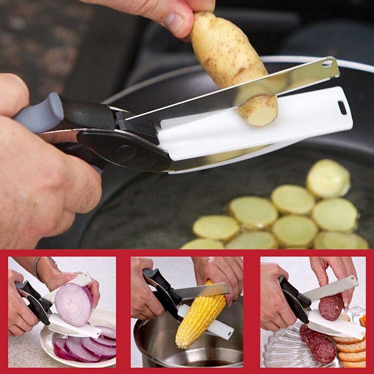 Clever Cutter - 2 in 1 Kitchen Knife / Cleaver Cutters Everrd