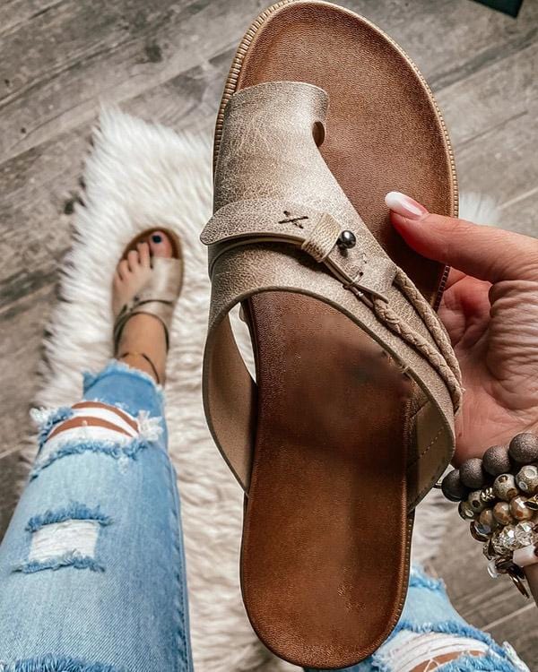 Khaki Luxe Sandals - EVERRD USA