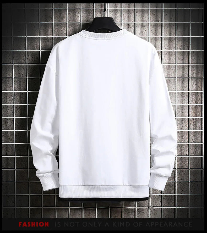 New Fashion Mens Casual Sweatshirts Long Sleeve  O-Neck Style Male Sweatshirt Spring Breathable Fitness Tee