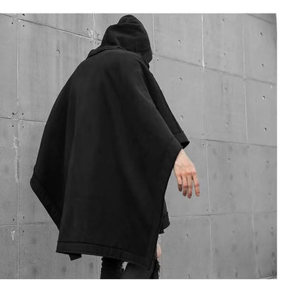 ARENS Techwear Black Oversized Hoodies Sweatshirt Baggy Trench Coat Anorak Men Goth Punk Japanese Streetwear Hip Hop Gothic