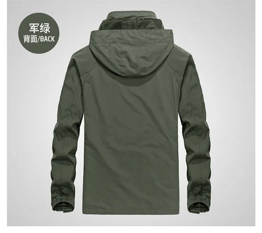 Mode Herren Casual Windbreaker Jacken Kapuzenjacke Mann wasserdicht Outdoor Softshell Wintermantel Kleidung warm Plus Größe