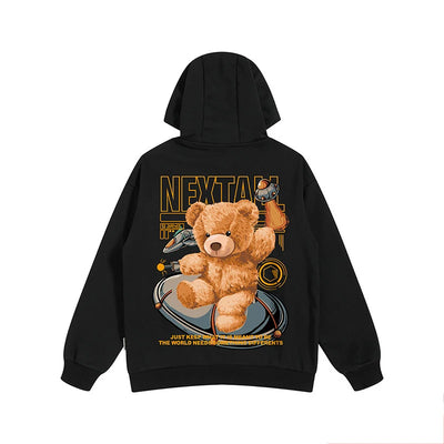 Autumn Men Hip Hop Bear Graphic Hoodie 2022 Cartoon Casual Oversized Hoodies Streetwear Fashion Sweatshirts Japanese y2k Clothes