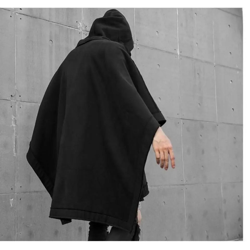 ARENS Techwear Black Oversized Hoodies Sweatshirt Baggy Trench Coat Anorak Men Goth Punk Japanese Streetwear Hip Hop Gothic