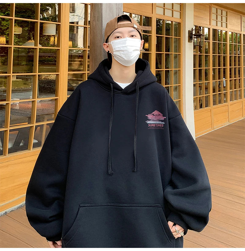 Men's Oversized Hoodie White With Hat 5XL Plain Hoodies Oversize for Men Fashion Print Man Casual Wear Hoody Male Sweatshirt