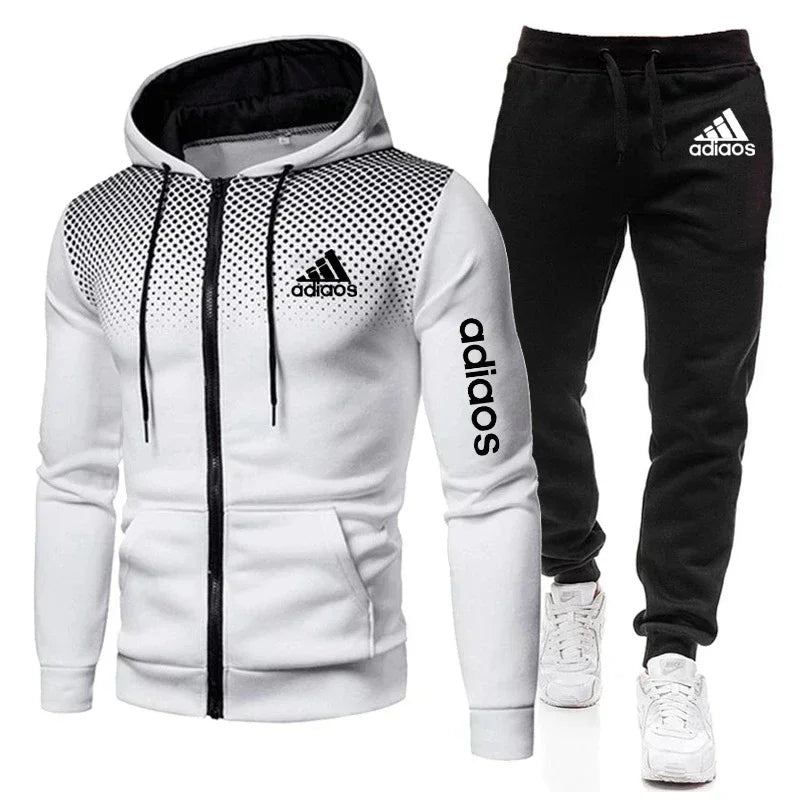 Men's Sportswear Fitness Suit, Zippered Sportswear, Running Suit, Fitness Suit, Sports Suit, Hoodie, New Style, Fashionable2024