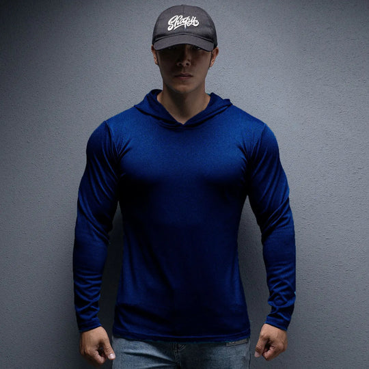 Vår höst Fitness T-shirt Herr Långärmad Snabbtorkande GYM Tight Sport Tunn Topp Tränings T-shirt herr hoodie sportkläder