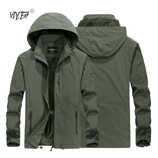 Mode Herren Casual Windbreaker Jacken Kapuzenjacke Mann wasserdicht Outdoor Softshell Wintermantel Kleidung warm Plus Größe