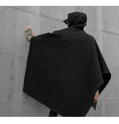 ARENS Techwear Black Oversized Hoodies Sweatshirt Baggy Trench Coat Anorak Men Goth Punk Japanese Streetwear Hip Hop Gothic