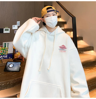 Men's Oversized Hoodie White With Hat 5XL Plain Hoodies Oversize for Men Fashion Print Man Casual Wear Hoody Male Sweatshirt