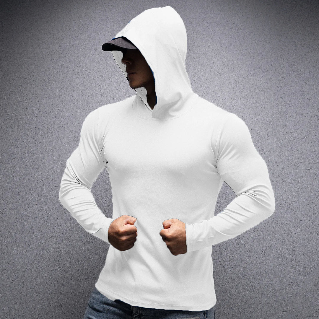 Vår höst Fitness T-shirt Herr Långärmad Snabbtorkande GYM Tight Sport Tunn Topp Tränings T-shirt herr hoodie sportkläder