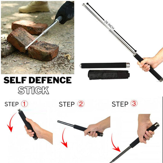 PREMIUM METAL SELF DEFENCE STICK (Heavy Metal and Extendable) Everrd